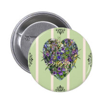 Corazón del Wildflower Pin