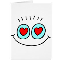 Corazón divertido del el día de San Valentín Tarjetón