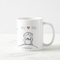 Corazón EKJ de MEJ tazas