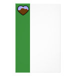 Corazón elemental de la tierra papelería personalizada