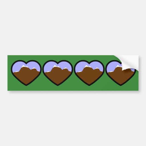 Corazón elemental de la tierra etiqueta de parachoque