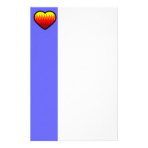 Corazón elemental del agua papelería personalizada