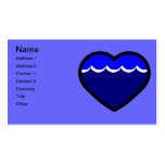 Corazón elemental del agua tarjeta de negocio