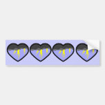 Corazón elemental del aire pegatina de parachoque