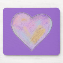Corazón en colores pastel multicolor tapetes de ratón