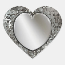 Corazón en el pegatina del corazón de las lentejue