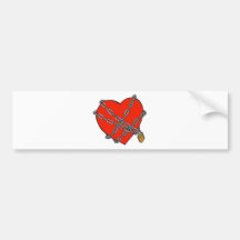 corazón encadenado y cerrado pegatina de parachoque