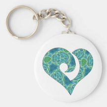 Corazón enganchado estilizado moderno 01 llaveros personalizados