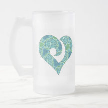 Corazón enganchado estilizado moderno 01 taza