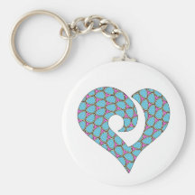 Corazón enganchado estilizado moderno 08 llavero personalizado