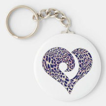 Corazón enganchado estilizado moderno 14 llaveros personalizados