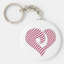 Corazón enganchado estilizado moderno 15 llaveros personalizados
