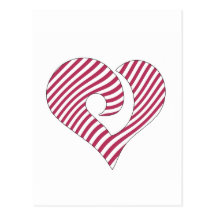 Corazón enganchado estilizado moderno 15 tarjetas postales
