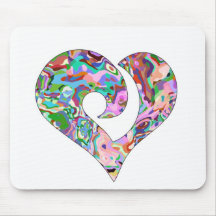Corazón enganchado estilizado moderno 16 tapete de ratones