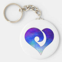 Corazón enganchado estilizado moderno 18 llavero personalizado