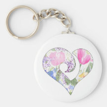 Corazón enganchado estilizado moderno 19 llavero personalizado