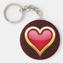 CORAZÓN ENMARCADO ORO LLAVERO