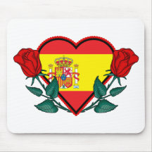 Corazón España Alfombrillas De Ratón