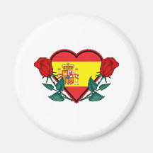Corazón España Imán Para Frigorifico