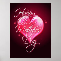 CORAZÓN FELIZ del DÍA de MADRE de SHARON SHARPE Poster