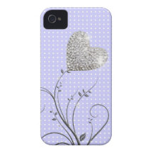 Corazón femenino Case-Mate iPhone 4 protectores