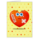 Corazón frágil, tarjeta de felicitaciones