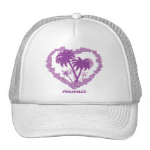 Corazón hawaiano de la palmera gorro de camionero