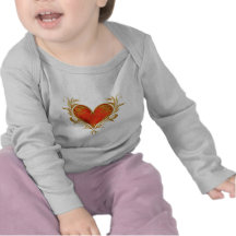 Corazón hermoso intrépido camisetas