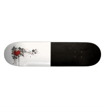 Corazón, hojas y flores brillantes - original tablas de patinar