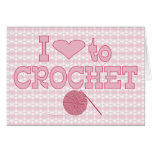 Corazón I a crochet Felicitacion