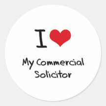 Corazón I mi abogado comercial Etiquetas Redondas