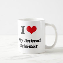 Corazón I mi científico animal Taza De Café