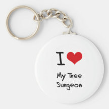 Corazón I mi cirujano de árbol Llavero Personalizado