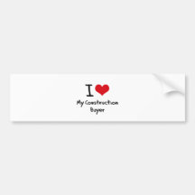 Corazón I mi comprador de la construcción Pegatina De Parachoque
