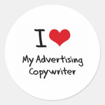 Corazón I mi Copywriter de la publicidad Pegatinas