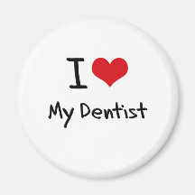 Corazón I mi dentista Imán De Frigorífico