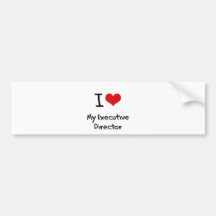 Corazón I mi director ejecutivo Pegatina De Parachoque