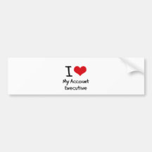 Corazón I mi ejecutivo de cuenta Pegatina De Parachoque