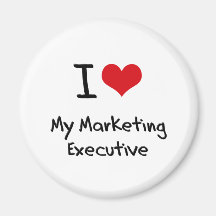 Corazón I mi ejecutivo de marketing Imán De Nevera