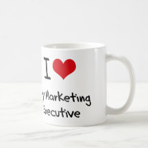 Corazón I mi ejecutivo de marketing Tazas De Café