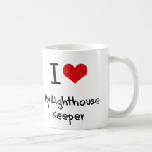 Corazón I mi encargado de faro Tazas De Café