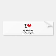 Corazón I mi fotógrafo del boda Pegatina De Parachoque
