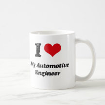 Corazón I mi ingeniero automotriz Tazas