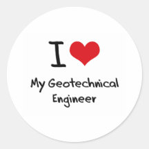 Corazón I mi ingeniero geotécnico Pegatina