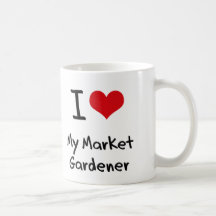Corazón I mi jardinero de mercado Tazas
