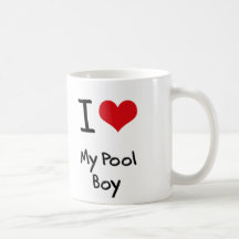Corazón I mi muchacho de la piscina Tazas