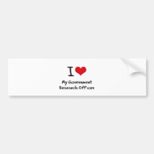 Corazón I mi oficial de la investigación del gobie Etiqueta De Parachoque
