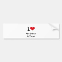 Corazón I mi oficial del turismo Pegatina De Parachoque