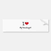 Corazón I mi oncólogo Etiqueta De Parachoque