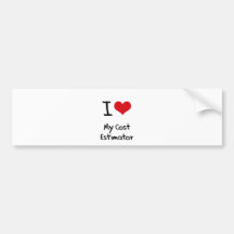 Corazón I mi perito del coste Pegatina De Parachoque